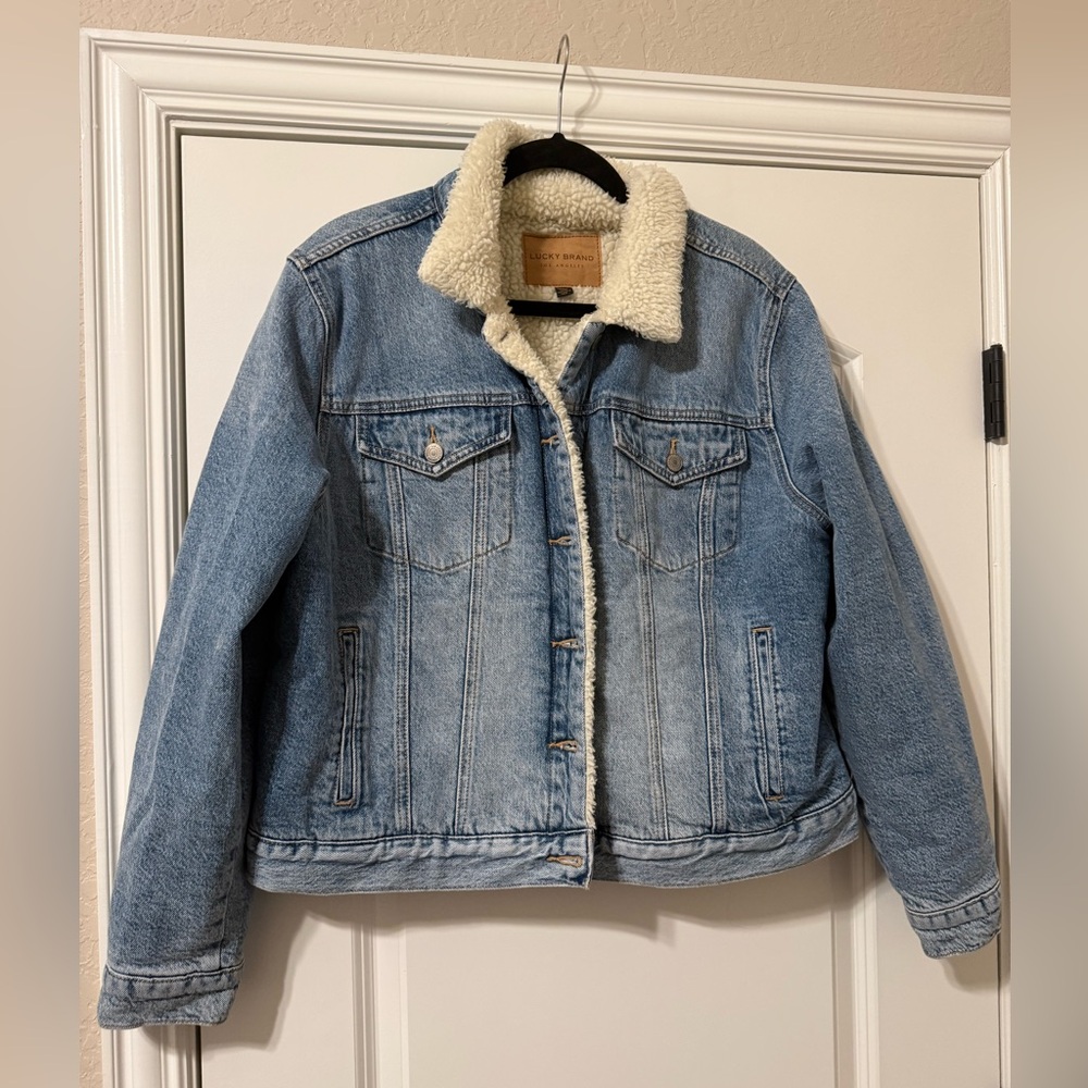 Lucky Brand Fleece Lined Denim Jacket